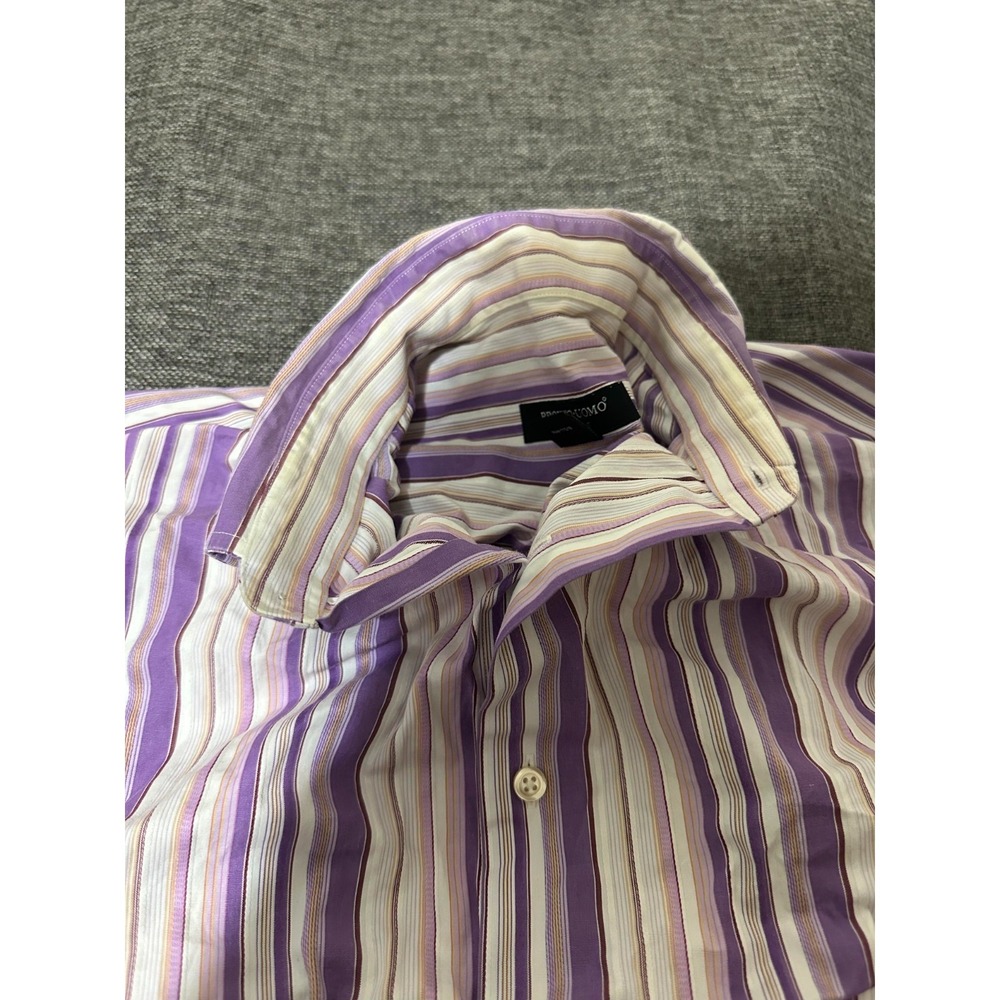 Pronto Uomo Men's L Striped Long Sleeve Shirt - Picture 4 of 6